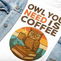 Owl You Need Is Coffee Shirt | Funny Coffee Owl Tee