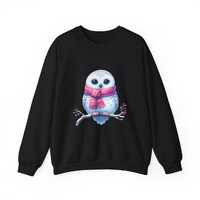 Adorable Owl Sweatshirt, Cute Animal Apparel, Cozy Winter Wear, Gift for Nature Lovers, Perfect for 