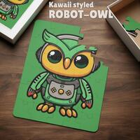 Owl Robot Kids Puzzle Fun Educational Jigsaw Toy with durable pieces and rounded corners