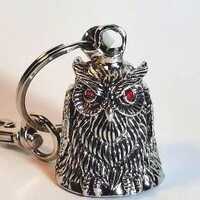 Silver Owl Bikers Bell, Gremlin Bell Guardian Bell, Spirit Bell,  Bike Riders Bell.