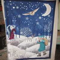 St Nicholas Angel Owl Christmas Fleece Throw Father Christmas FREE SHIPPING