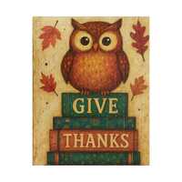 Vintage Thanksgiving Owl Puzzle ,110/252, fall literary décor, Give Thanks Gift for Puzzle Lo