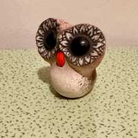 RARE Vintage Dane Burr Ceramic Stone Owl Sculpture Figurine Signed 1970s