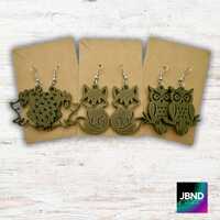 Forest Friends Earrings Set of 3 – Owl, Fox & Hedgehog, Woodland Animal Jewelry