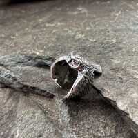 Handcrafted sterling silver ring: Owl