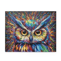 Colorful Owl Puzzle - 120, 252, 500-Piece, Vibrant Art Piece, Perfect Gift for Puzzle Lovers, Family