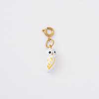 Gold Filled Owl Charm, Ceramic Hand Painted Animal Pendant for Necklace Bracelet Jewelry Making, Cut