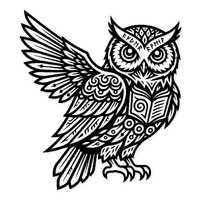Owl Of Wisdom Svg Png: Cut Ready Digital Design For Cricut Silhouette