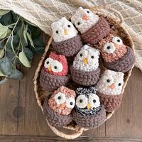 Crochet Baby Owls in Nest | Owlette Stuffed Animals | Handmade Woodland Animal | Owl Plushie | Nesti