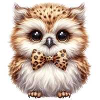 Leopard Print Owl Sublimation Clipart 5 PNG,  Colorful Owls, Owl artwork, Owl printable, Card Making