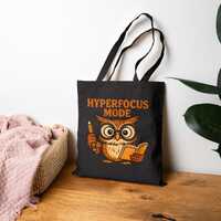 Bookish Owl Tote Bag: Hyperfocus Mode, Vintage Style