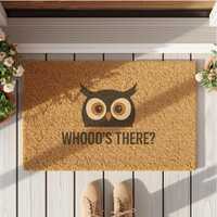 Owl Welcome Doormat, Funny Home Decor, Unique Housewarming Gift, Outdoor Mat, Quirky Entrance Rug