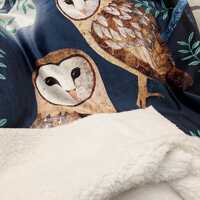 Barn Owls Sherpa Blanket