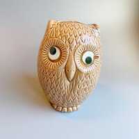 Vintage Dendan Ware Owl Money Box, Vintage Owl Piggy Bank, Vintage 60's Cute Googly Eyed Owl Cer