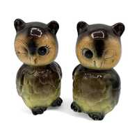 Vintage Norcrest Winking Owl Salt and Pepper Shakers: 1950s Kitschy Kitchen Decor
