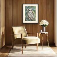 Owl 12 x 16” Hand Signed Watercolor Print