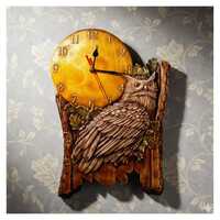 Carved Owl Art Clock, Woodland Wall Art, Bird Lover Gifts, Rustic Cabin Décor, Unique Boho Wo