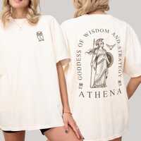 Athena Goddess T-Shirt, Greek Mythology Owl Tee, Divine Feminine Pagan Shirt, Ancient Greek Spiritua