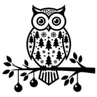 Christmas Tree Owl Svg Png: Bold Lines For Cricut Projects