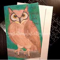Owl Always Love You - Single Greeting Card  - Friendship - Birthday - Valentine - Romance - Annivers