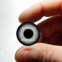 Owl Glass Eyes - Charcoal Owl Doll Sculpture Taxidermy Eyeballs Handmade Glass Cabochons 8mm 10mm 12