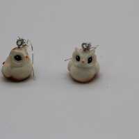 Pair Of Tiny Owl Earrings Hypoallergenic Earring Hooks Resin Novelty Dangle Drop