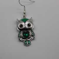 You Choose Pair Owl Earrings Hypoallergenic Earring Hooks Metal Gift Novelty Dangle Drop Silver  Cry