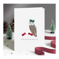 Barn Owl Christmas - Bird Pun Card