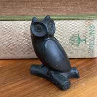 Vintage Zenstone Owl Sculpture by T Earl, Devon Made Gift