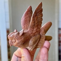 Owl Kuripe, Traditional Shamanic Applicator Pipe, Hand Carved from Natural Hardwood