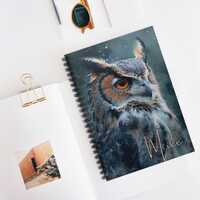 Personalized owl notebook, dad gift, journals, bird notebooks, ornithology gift, personalized journa