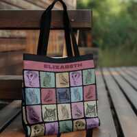 Custom Name Owl Tote Bag, Personalized Bird Lover Gift, Retro Owl Graphic Shopper, Vintage Nature To