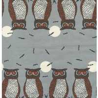 Sale FABRIC KITCHEN Toweling OWL Halloween Fall Autumn Toweling