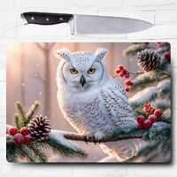 owl winter cutting board sublimation design png, cutting board sublimation, cutting board design, cu