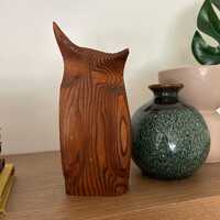 MCM  wood hand carved owl