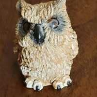 Vintage Stone Critters Littles Baby Horned Owl Figurine Owlet 2" SCL-013
