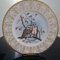 1980's Edward Marshall Boehm Collectible Owl Plate - Saw-whet Owl Bone China. Made in The USA.