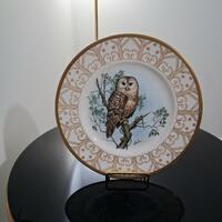 1980's Edward Marshall Boehm Northern Barred Owl Collectable Plate. Bone China. Made in The USA.