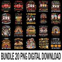 I Teach the Cutest Owls on the Branch PNG, Fall Teacher Sublimation Design, Cute Autumn Owl Clipart