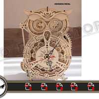Reloj puzzle buho 3mm cnc laser cut file Dxf, Ai, Cdr, Pdf, Svg. Etc
