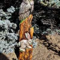 Chainsaw carved Owl Sculpture