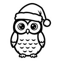 Christmas Owl Svg Png: Cute Line Art For Holiday Projects