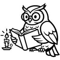 Owl With Book Svg Png: High Contrast Design For Cricut