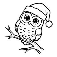 Festive Owl Svg Png: Cute Line Art For Holiday Projects