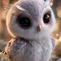Snowpeep the Baby Owl – 4 Cute Winter Owl Phone Wallpapers | Cozy Christmas Digital Background