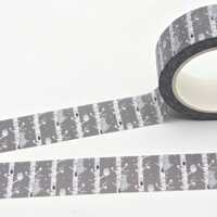 Winter Forest Washi Tape: Grey Trees, Bears, Owls