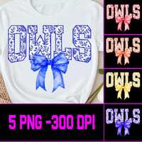 Floral Owls PNG Bundle: School Spirit Clipart (Digital Download)