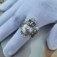 Sterling Silver Owl Ring | Vintage Boho Animal Wrap Ring