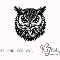 Owl SVG - Owl head svg - Owl shirt svg - Owl print - Wild bird silhouette