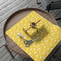 Yellow Owl Gift Wrap | Eco-Friendly Birthday Wrapping Paper